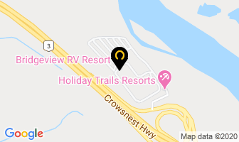 Bridgeview Rv Resort in Lethbridge map