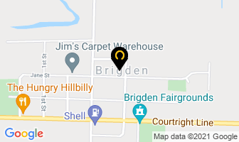 Brigden United Church in Brigden map