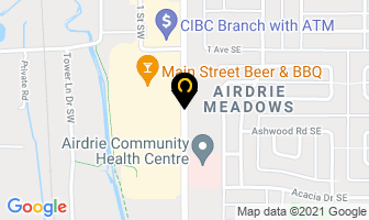 Bright Explorations in Airdrie map