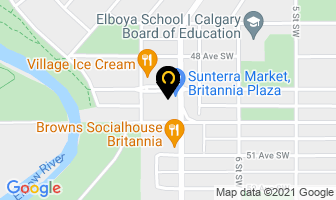 Britannia Clinic in Calgary map