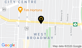 Broadway Dental Centre in Winnipeg map