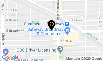 Broadway Station Sushi Resturant in Vancouver map