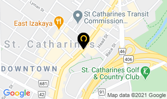 Brock Badgers Hockey in St. Catharines map