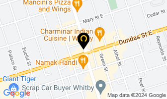 Brock Street Dental in Whitby map