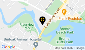 Bronte Harbour Club Condominiums in Burlington map
