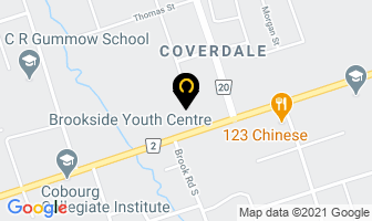 Brookside Youth Centre in Cobourg map