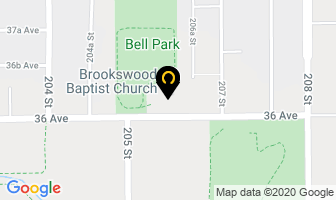 Brookswood Baptist Church in Langley map