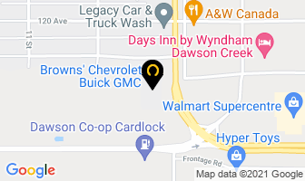 Browns' Chevrolet Buick Gmc Ltd in Dawson Creek map