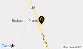 Brubacher Drums in Flin Flon map