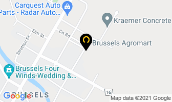 Brussels Agromart Ltd in Huron East map