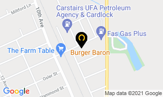 Burger Baron in Carstairs map