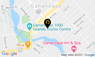 Burgess Peter E Dr in Gananoque map