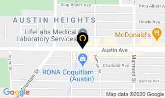 Burquitlam Podiatry Centre in Coquitlam map