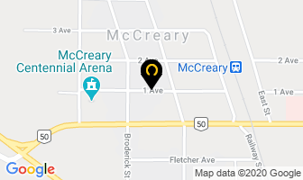 Burrows Trail Arts Council in Mccreary map