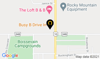 Busy B Drive In in Boissevain map