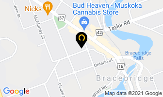Butler Graham in Bracebridge map