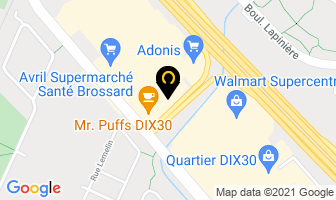 Caa-Qu&eacute;bec Travel Quartier Dix30 in Brossard map