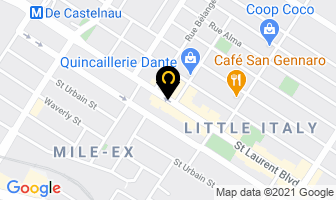 Cafe Italia in Montreal map