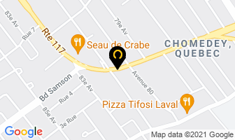 Cafe Toxedo in Laval map