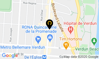 Caf&eacute; La Tazza in Verdun map