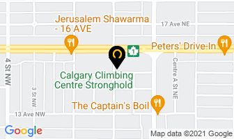 Calgary Climbing Centre Stronghold in Calgary map