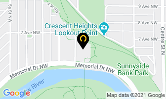 Calgary Curling Club in Calgary map
