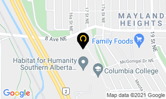 Calgary Minor Softball Assn in Calgary map
