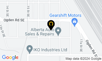 Calgary Parging in Calgary map