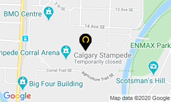 Calgary Stampede in Calgary map