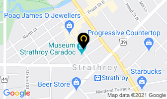 Camara's Hair Salon in Strathroy map