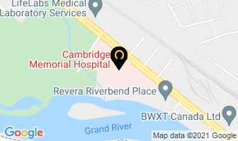 Cambridge Memorial Hospital in Cambridge map