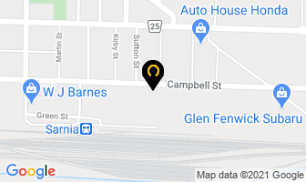 Campbell Street Mini Storage in Sarnia map