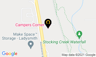 Campers Corner in Ladysmith map