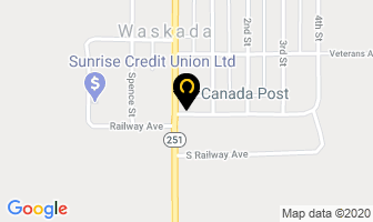 Canada Post in Waskada map