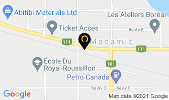 Canada Post in Macamic map