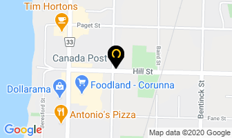 Canada Post in Corunna map