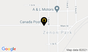 Canada Post in Zenon Park map