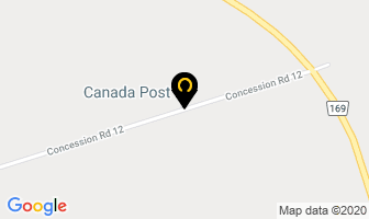 Canada Post in Brechin map