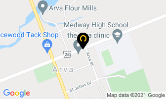 Canada Post in Arva map