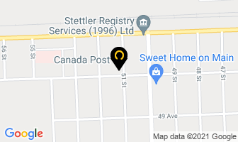 Canada Post in Stettler map