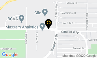 Canada Way Business Park Office in Burnaby map
