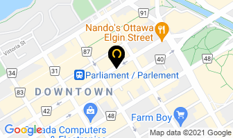 Canadian Airlines Council in Ottawa map