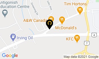 Canadian Auto Workers Local 1075 in Antigonish map