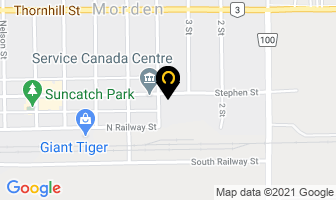 Canadian Lumber in Morden map