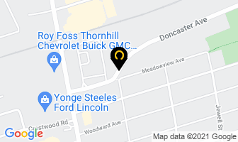 Canadian Self Storage Inc in Thornhill map