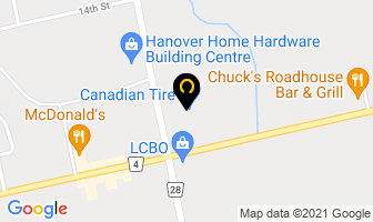 Canadian Tire in Hanover map