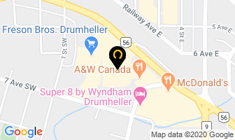 Canadian Tire Auto Service in Drumheller map