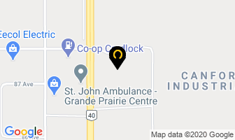 Canfor Green Energy in Grande Prairie map