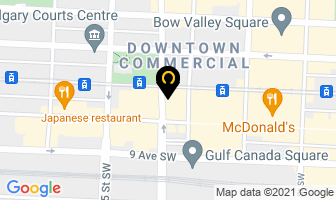 Canoe Financial in Calgary map