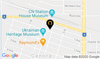Canora Home Rentals in Canora map